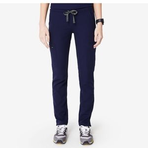 Navy Yola skinny scrub pants